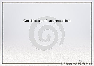 Simple certificate design with gold and black border Stock Photo