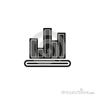 Simple Chart Vector Icon Stock Photo