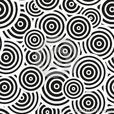 Simple circle geometric seamless pattern Vector Illustration