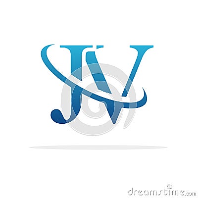 Creative JV logo icon design Vector Illustration