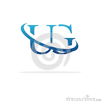 Creative UG logo icon design Vector Illustration