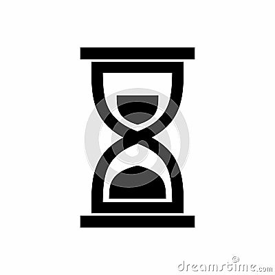 Simple And Clean Sand Timer, Hourglass, Loading Outline Icon Vector Vector Illustration