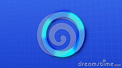SIMPLE AND CLEAN LOADING DIGITAL DOTS GRID MOVING IN BG. Stock Photo