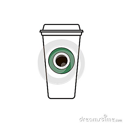 Simple clipart Coffee to Go Cartoon Illustration