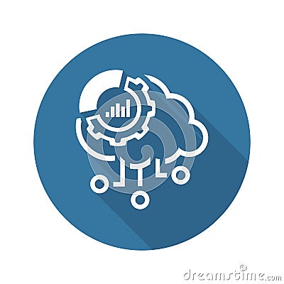 Simple Cloud Perfomance Vector Icon Vector Illustration