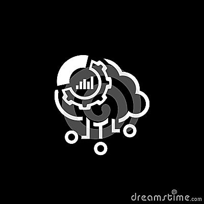 Simple Cloud Perfomance Vector Icon Vector Illustration