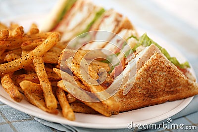 Simple club sandwich Stock Photo