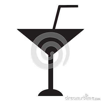 Simple cocktail glass Vector Illustration