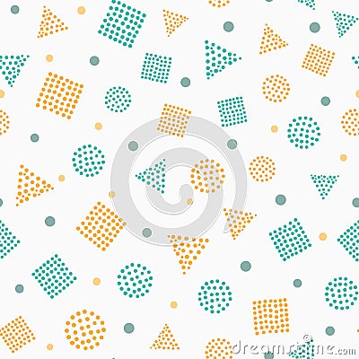 Simple color geometric seamless pattern. Vector Illustration