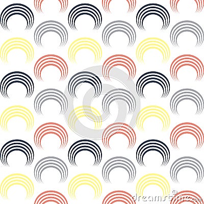 Simple colorful arches pattern illustration Stock Photo