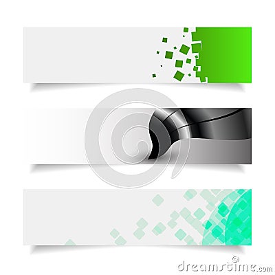 Simple colorful horizontal banners eps 10 Stock Photo