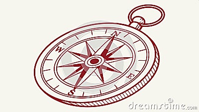 Simple compass icon, navigation symbol, direction finder, orientation mark, and guide icon vector design Generative AI Vector Illustration