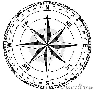 Simple compass rose Stock Photo