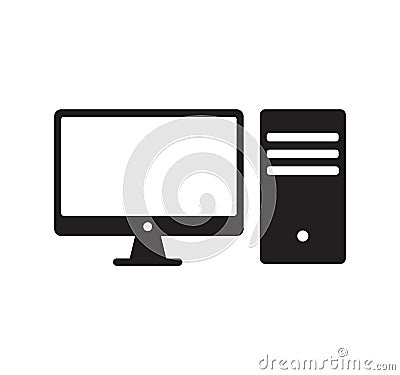 Simple computer, laptop icon. vector illustration Vector Illustration