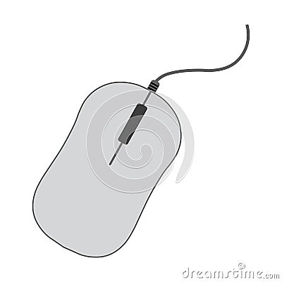 Simple computer mouse. Computer mouse icon on white background Vector Illustration