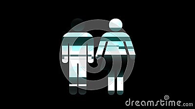 Simple Gay Couple Family Heart Symbol Glitch Screen Distortion Holographic  Display Animation Seamless Loop Background Stock Footage - Video of  stickman, simple: 115568466