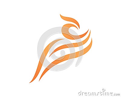 Simple and Creative Phoenix Rising Illustration Vector Illustration