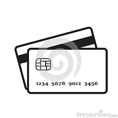 Simple credit card icon Vector Illustration