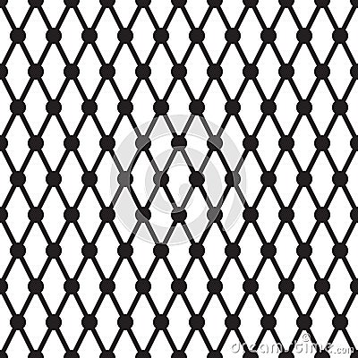 Simple cross dots line vector seamless pattern Vector Illustration
