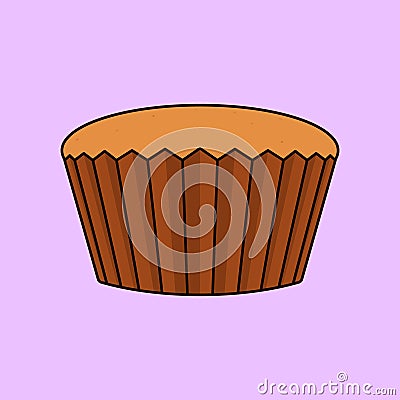Simple Cupcake Vector Icon Illustration Cake Vector Illustration