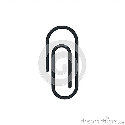 Simple curved shape representing a paperclip, symbolizing office work, document management, and organization Stock Photo