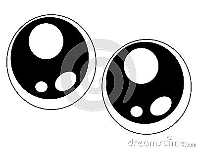 Simple cute eyes vector symbol icon design. Vector Illustration