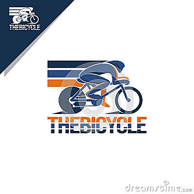 simple cyclist logo Vector Illustration