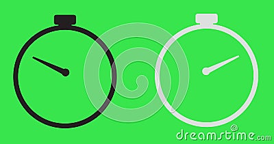 Simple 2D Stopwatch Start To Stop Round Completion Animation. Royalty ...