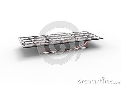 Simple Design Glass Table for living room Stock Photo