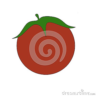Simple design of icon tomato red Stock Photo