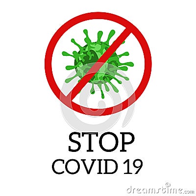 Simple design of icon stop covid-19 Stock Photo