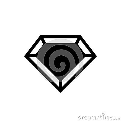 Simple diamond stone icon design vector illustration Vector Illustration
