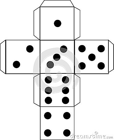 A really simple Dice Structure you can use Cartoon Illustration