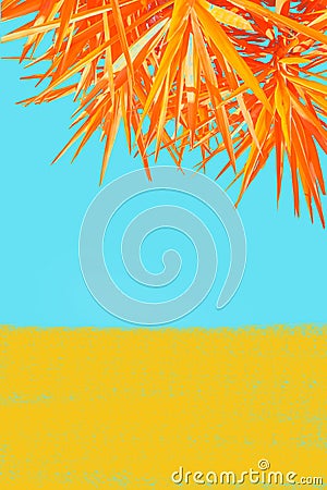 Simple, digitally painted background in bright colours Stock Photo