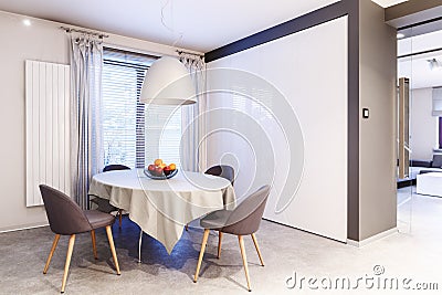 Simple dining room interior Stock Photo