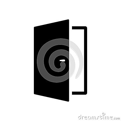 Simple door icon isolated vector illustration Vector Illustration