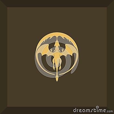 simple dragon logo Vector Illustration