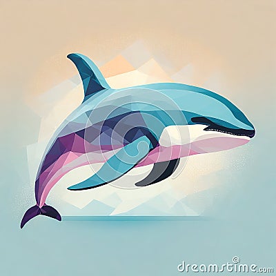 simple drawing of a orca Stock Photo