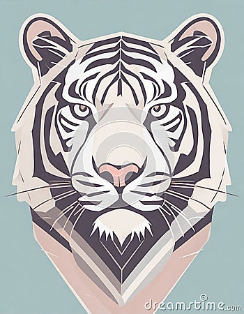simple drawing of a tiger Stock Photo