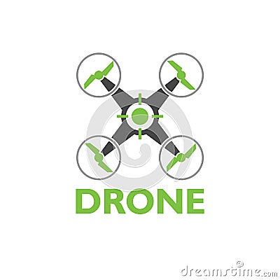 Simple Drone symbol illustration, Drone icon sign logo Vector Illustration