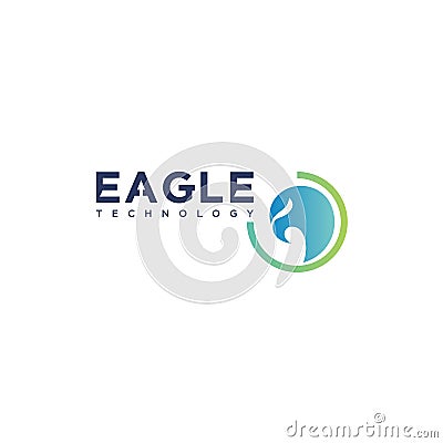 Simple eagle head logo design Vector Illustration