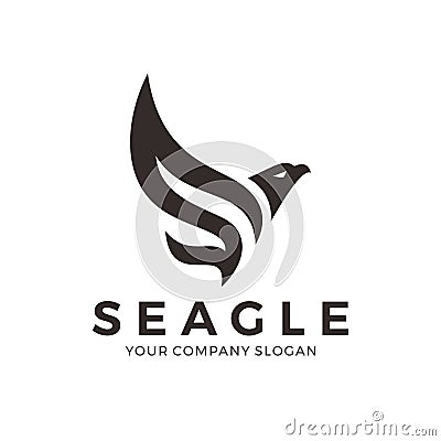 Simple Eagle logo design template Vector Illustration