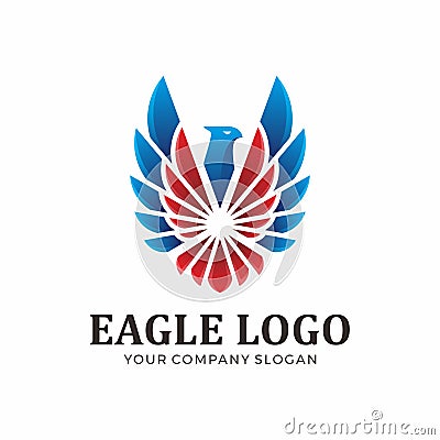 Eagle logo design template for your company Vector Illustration