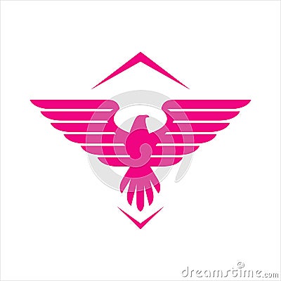 simple eagle logo design vector for poerfull company concept illustration Vector Illustration