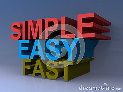 Simple, easy, fast graphics Stock Photo