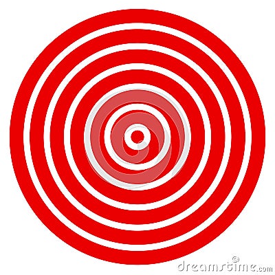 Simple easy to print target mark with bullseye Vector Illustration