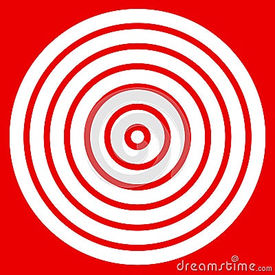 Simple easy to print target mark with bullseye Vector Illustration