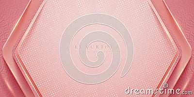 Simple elegant light pink background with 3D style Vector Illustration