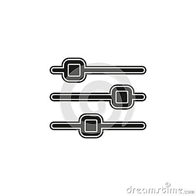 Simple Equalizer Vector Icon Stock Photo