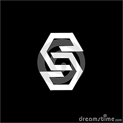 Simple SC, SOC, SCC, CCC initials geometric line art company logo Vector Illustration